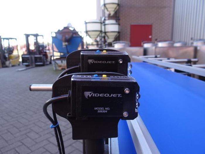 Used Videojet carton labeler with coder