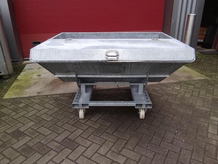 Used tiltable bin forklift galvanized