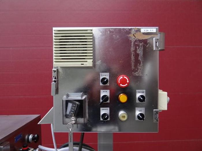 Used RVS afvulmachine met aandrukker