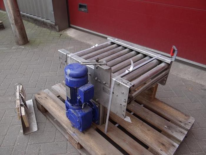 Used RVS accumelerende aangedreven rol invoer baan voor tray/doos