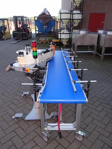 Used Videojet carton labeler with coder