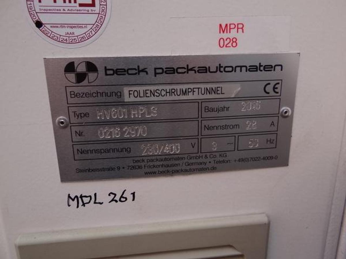 Gebruikt Schrinktunnel Hugo Beck HV601 HPLS