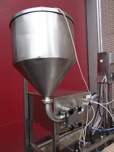 Used RVS afvulmachine met aandrukker