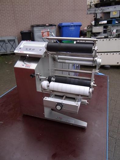 Used Semi automatic labeler for round containers