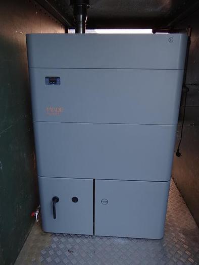 Used pellet gestookte cv ketel in container