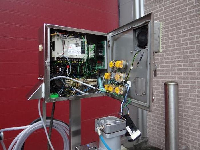 Used RVS afvulmachine met aandrukker