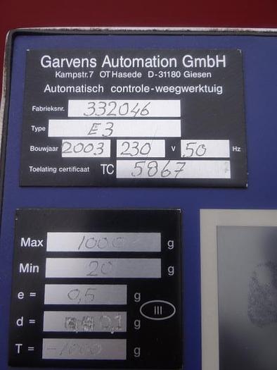 Used 2003 Garvens E3
