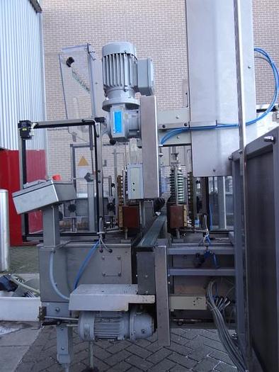 Used 2 side wetglue labeler for oval glass jars Langguth