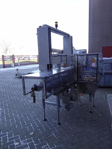 Used 2 side wetglue labeler for oval glass jars Langguth