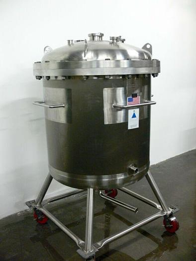 Used Precision 500 Liter 316L Stainless Steel Reactor / Pressure Vessel Rated 60 PSI