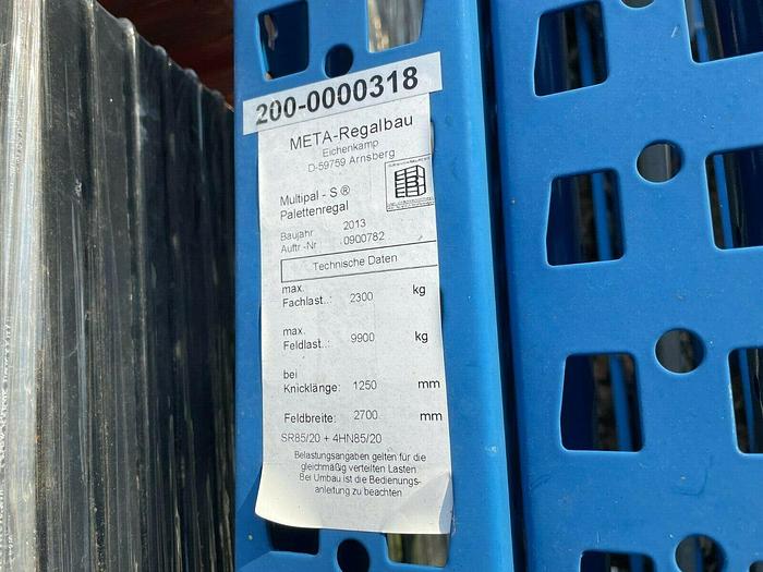 Used Set of 20 x Meta multipal -s , heavy duty racks , angular support frames