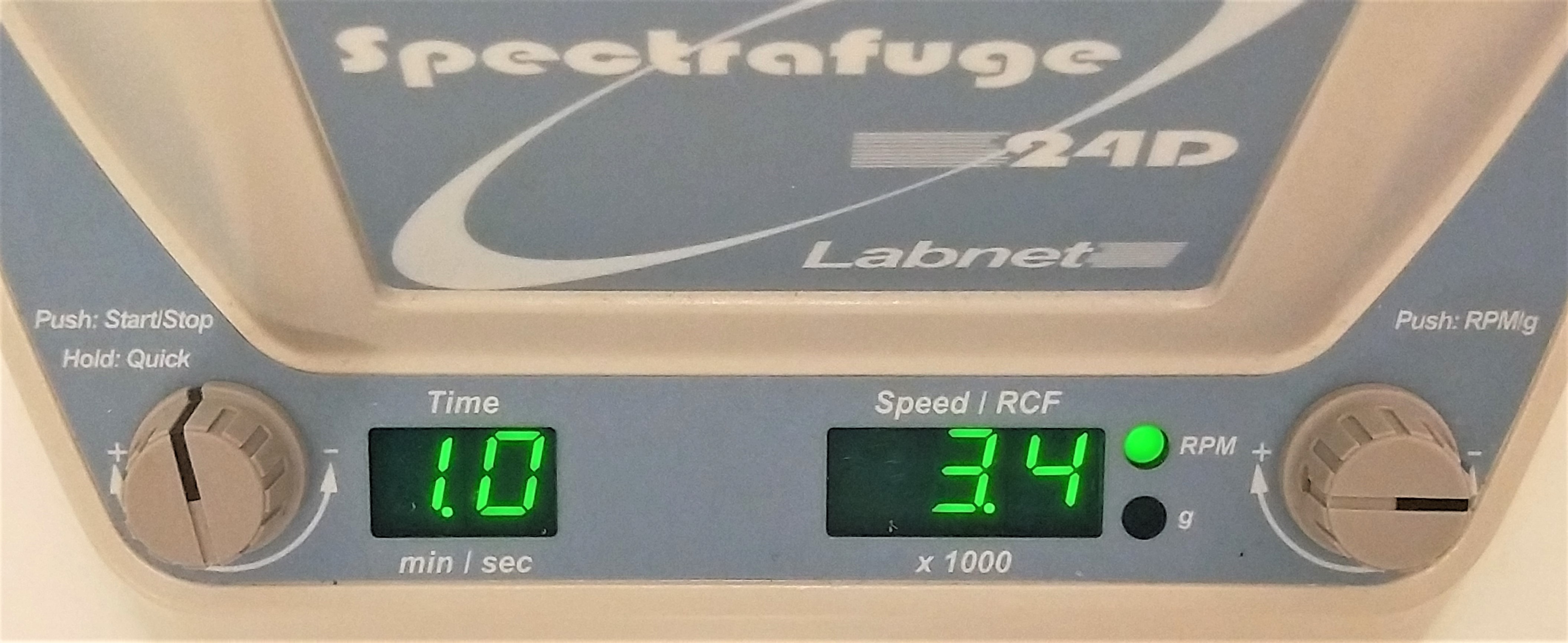 New Open Box Labnet Spectrafuge 24D MicroCentrifuge - 24 x 1.5 - 2mL