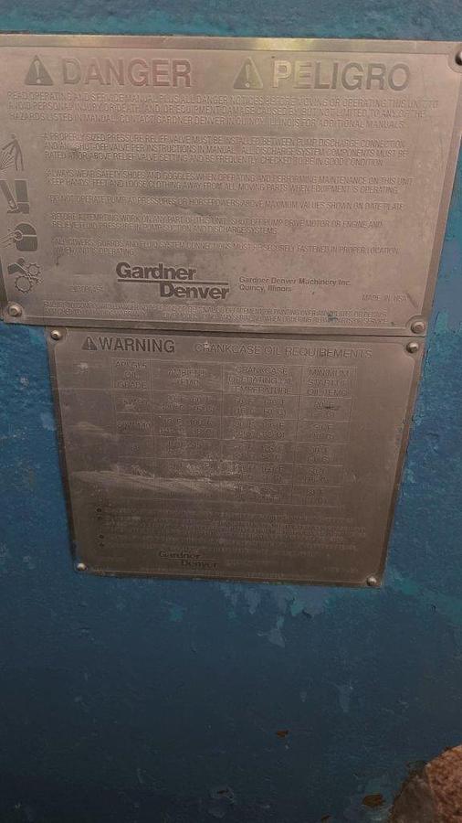 Used Gardner Denver PZ-8 Triplex Mud Pump