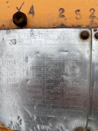 Used Oilwell 336P Triplex Mud Pump