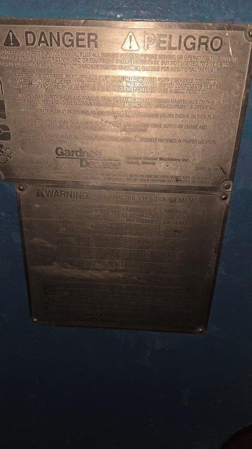 Used Gardner Denver PZ-8 Triplex Mud Pump