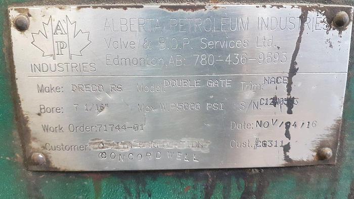 Used National Oilwell NOV 7 1/16" 5M Double Ram BOP