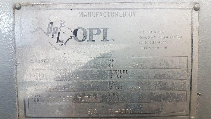 Used OPI AWS-880 Triplex Frac Pump Power End