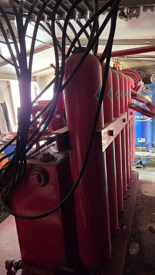 Used Control Technology Inc 5 Station Hydraulic Accumulator