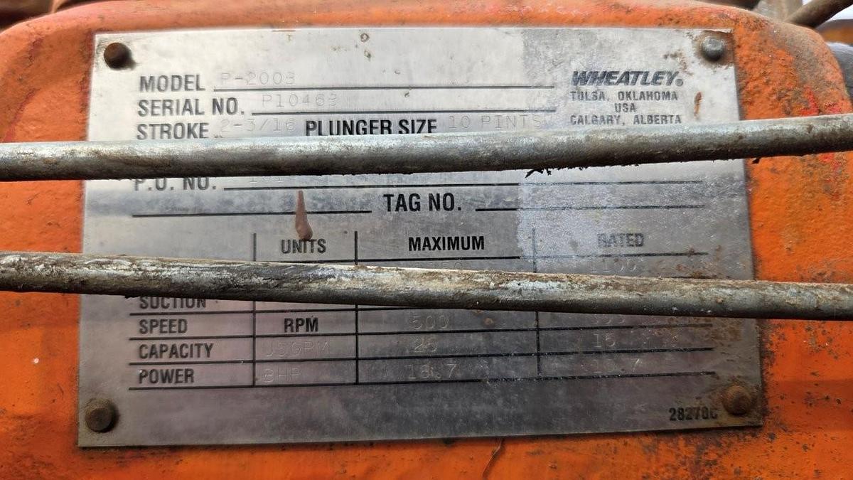 Used Wheatley P-200B Triplex Pump