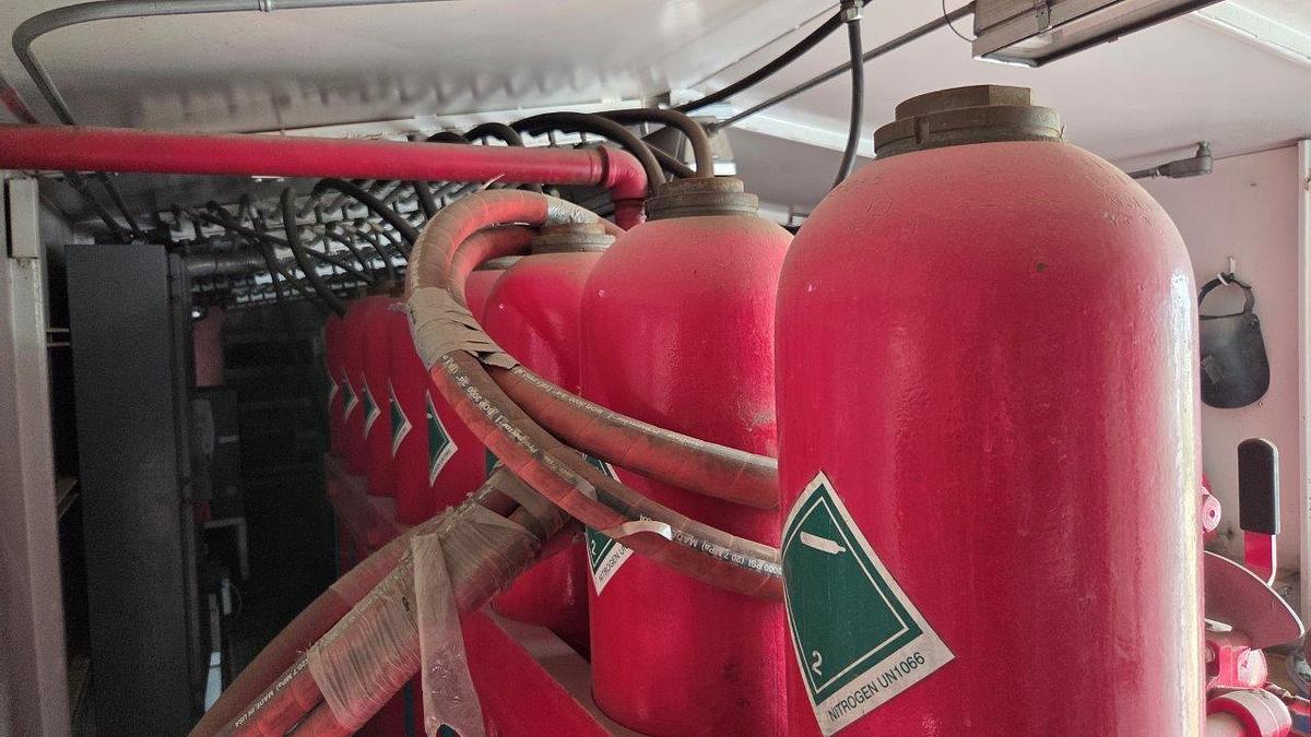 Used Control Technology Inc 5 Station Hydraulic Accumulator