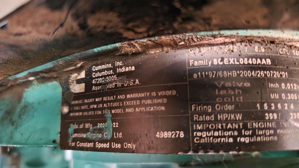 Used Cummins/Stamford 400 KW Diesel Generator