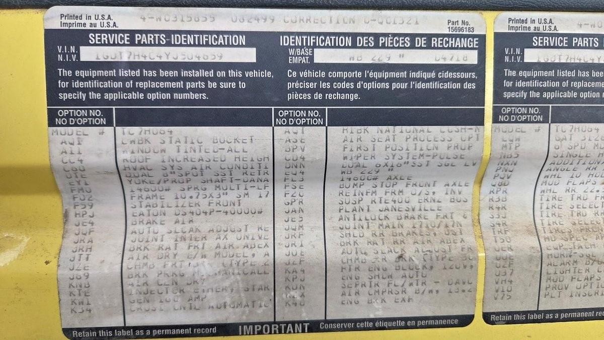 Used 2000 GMC C8500 Tandem Axle Bed Truck