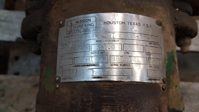 Used Mission Fluid King 3X4R Centrifugal Pump