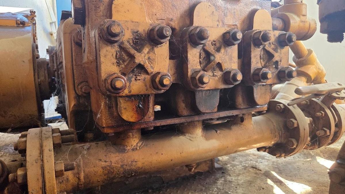 Used Gardner Denver PE-5Y 3x5 Triplex Well Servicing Reversing Mud Pump Package