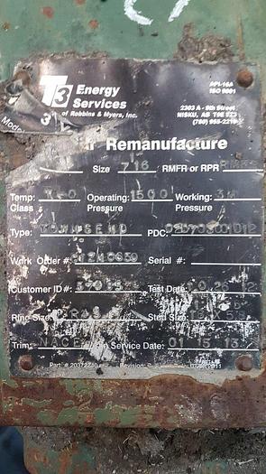 Used TOWNSEND 7 1/16 3M Double Ram BOP