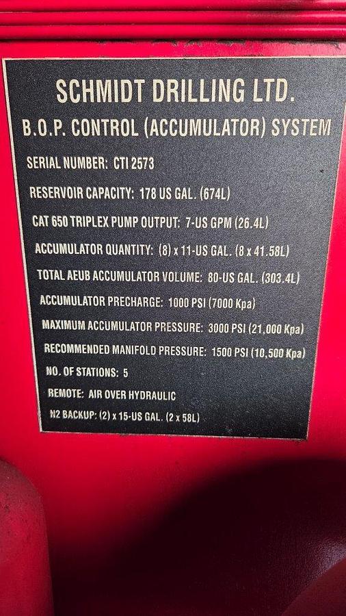 Used Control Technology Inc 5 Station BOP Accumulator System