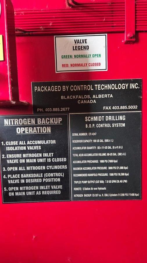 Used Control Technology Inc 5 Station Hydraulic Accumulator