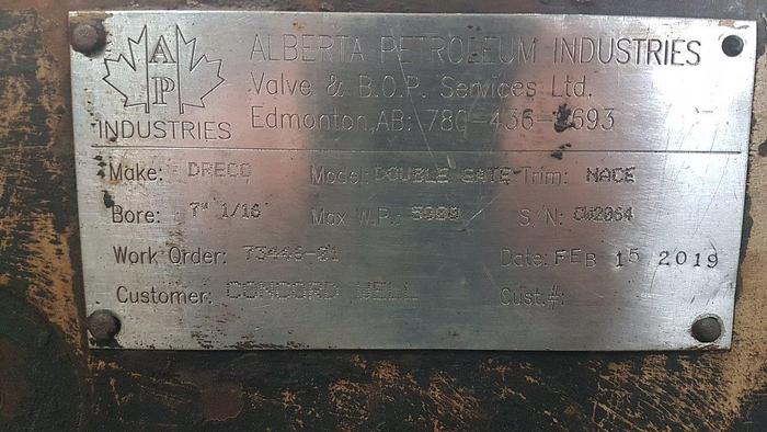 Used National Oilwell NOV 7 1/16" 5M Double Ram BOP