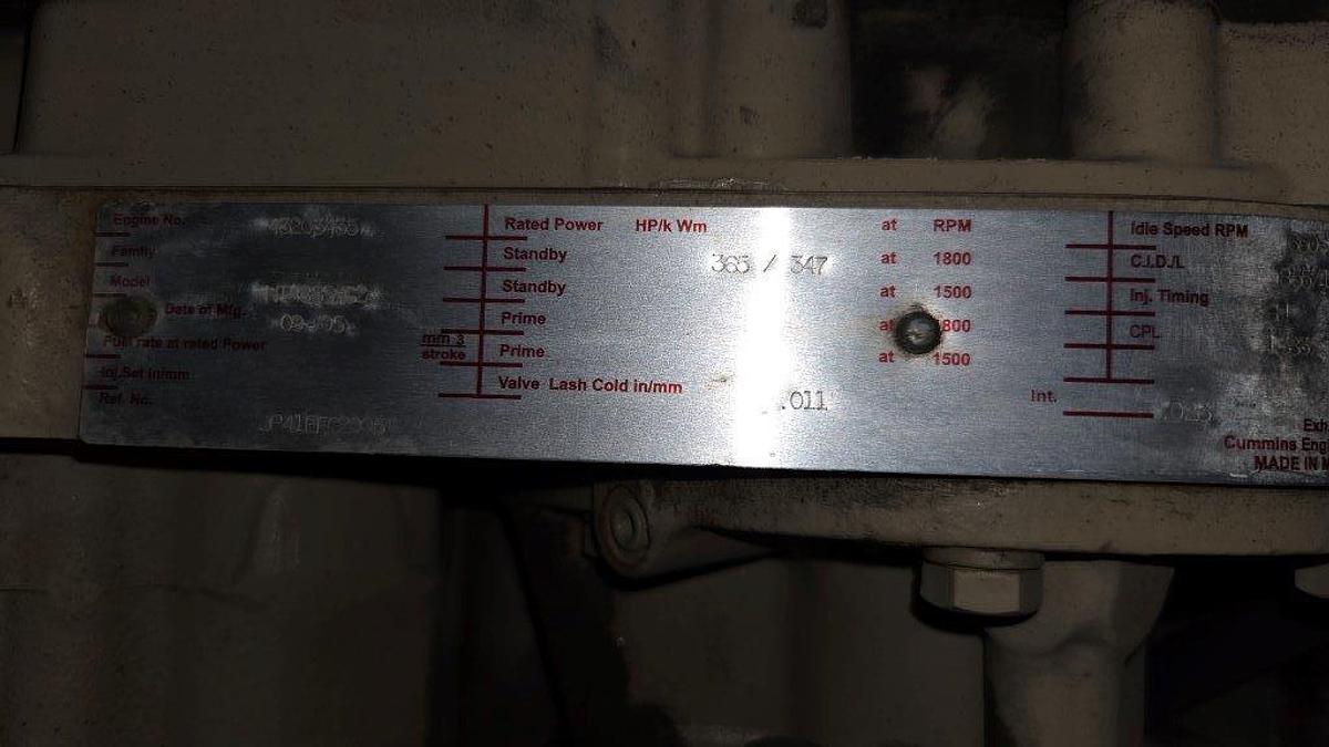 Used Cummins/Stamford 300KW Diesel Generator