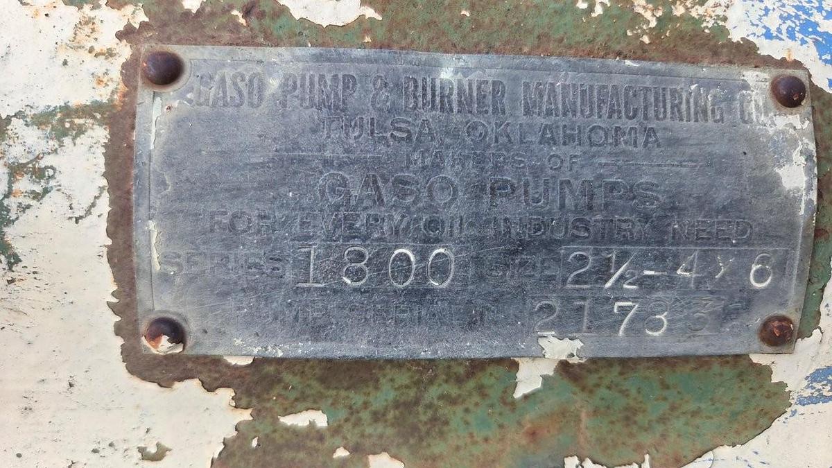 Used Gaso 1849 Duplex Mud Pump