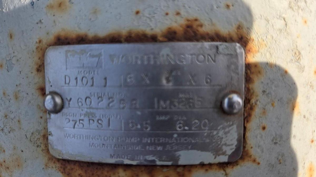Used Worthington D-1011 4x6-6 Centrifugal Pump