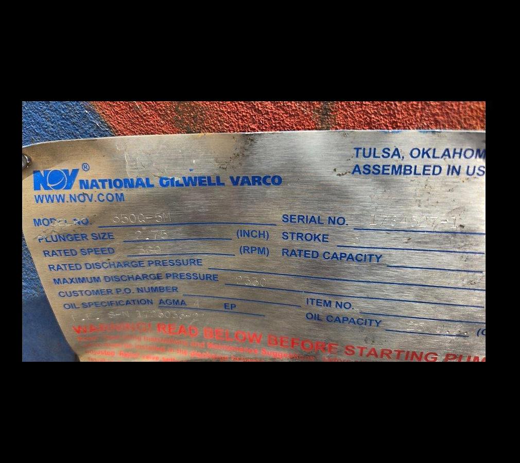 National Oilwell Varco "NOV" 350Q-5 Quintuplex Pump