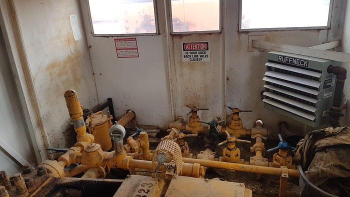 Used National JWS-300L Triplex Well Servicing Reversing Mud Pump Package