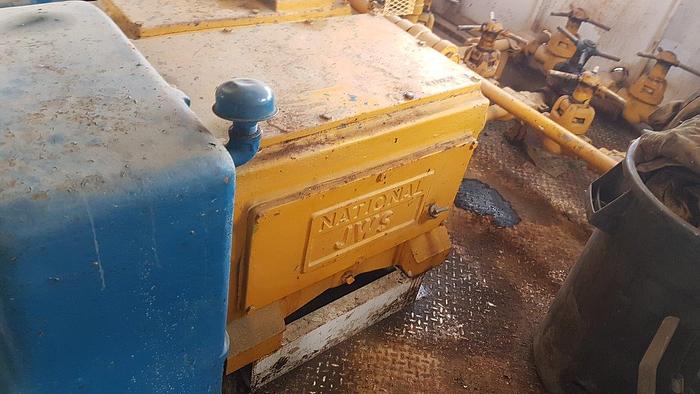 Used National JWS-300L Triplex Well Servicing Reversing Mud Pump Package