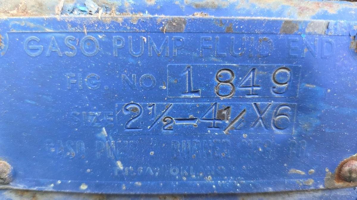 Used Gaso 1849 Duplex Mud Pump