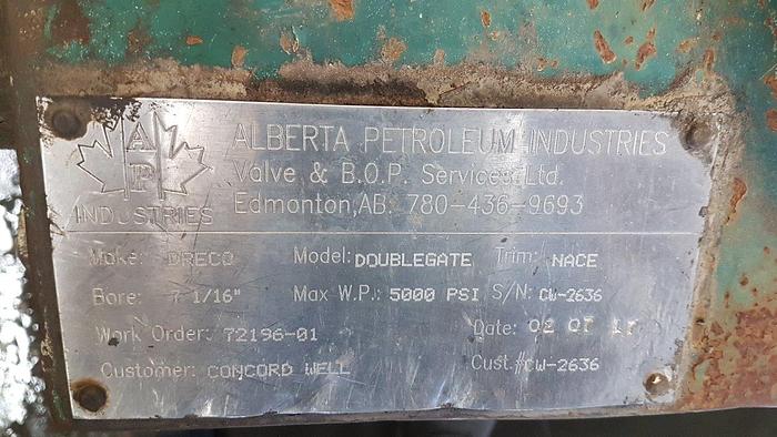 Used National Oilwell (NOV) 7 1/16" 5M Double Ram BOP