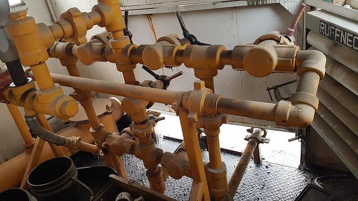 Used Oilwell S-856-10, (Formerly S-824-10) 6x8 Triplex Mud Pump Package