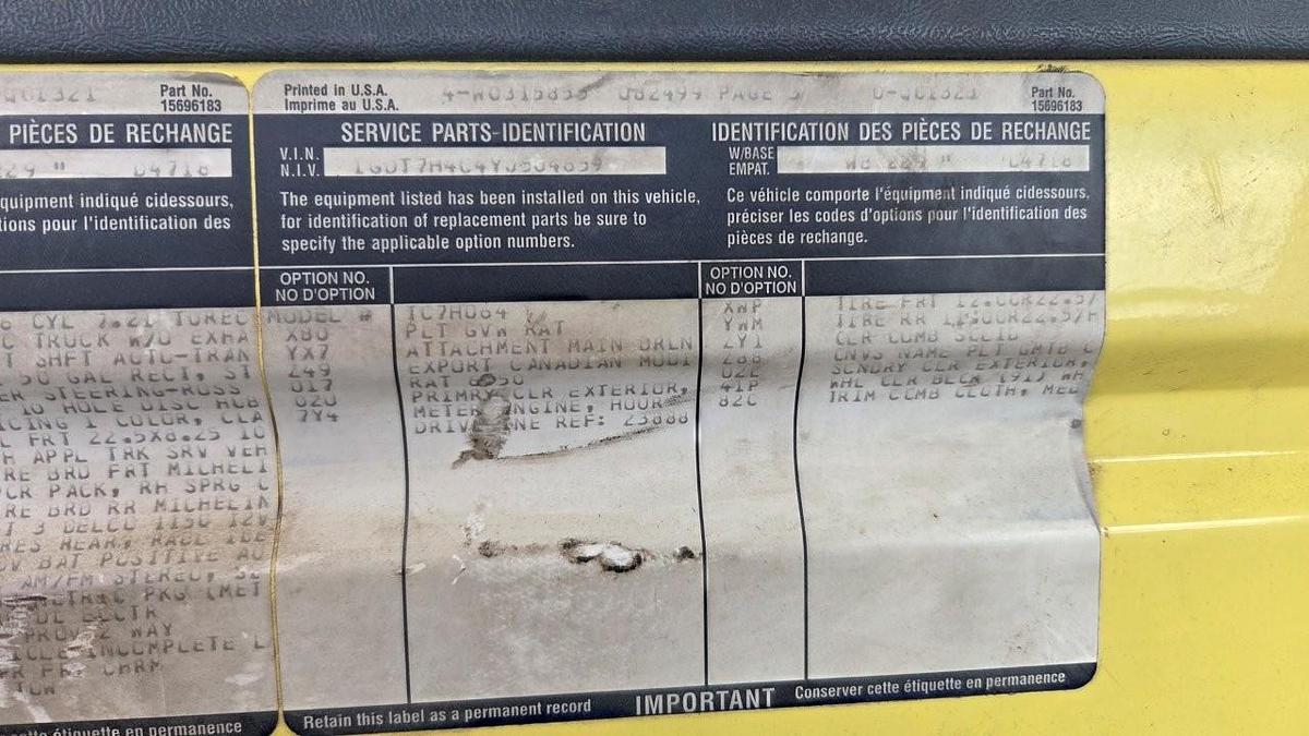 Used 2000 GMC C8500 Tandem Axle Bed Truck