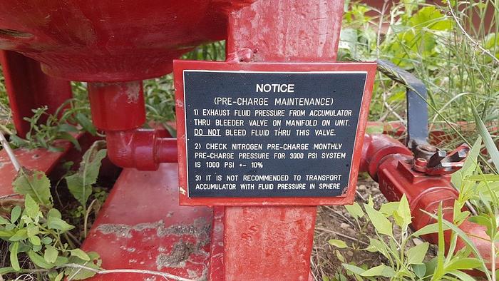 Used Stewart & Stevenson Mfg Hydro Pneumatic Accumulator Sphere