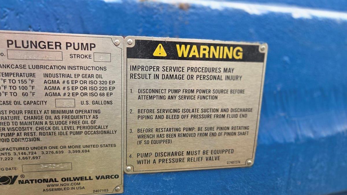 National Oilwell Varco "NOV" 250T-5M Triplex Pump