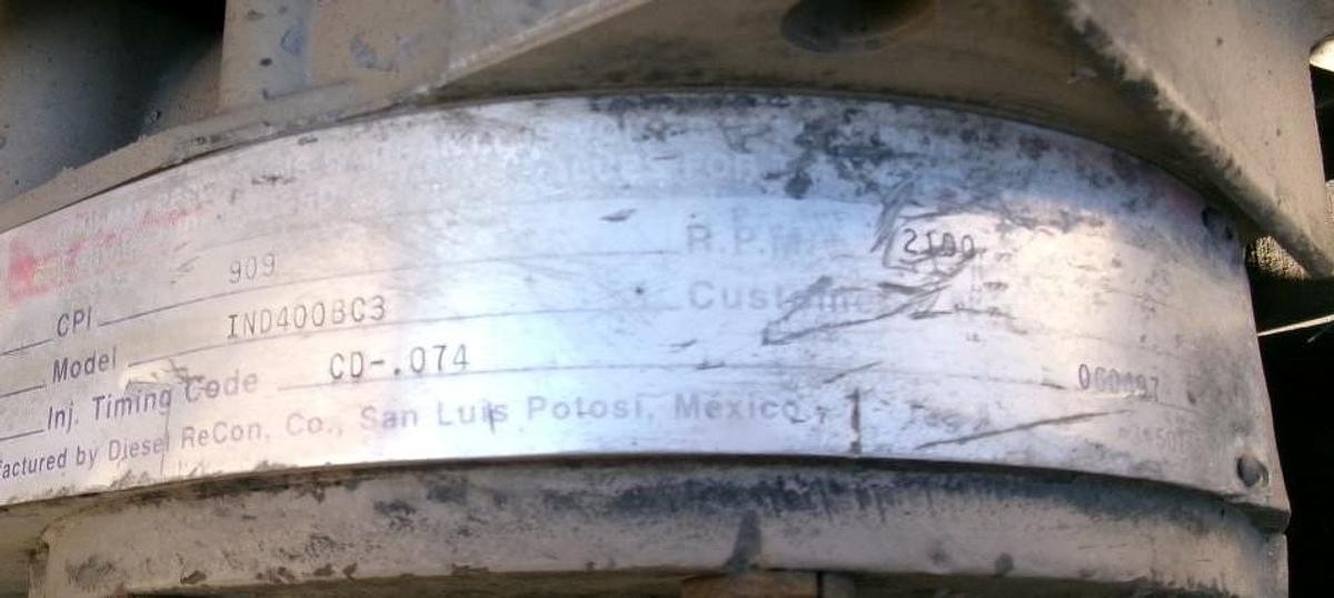 Used Cummins IND400BC3 (Big Cam 3) Diesel Engine
