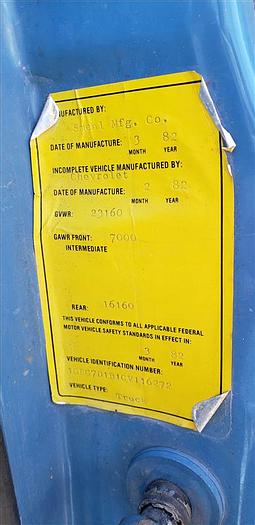Used 1983 Smeal Smeal 10T Pump Hoist Rig