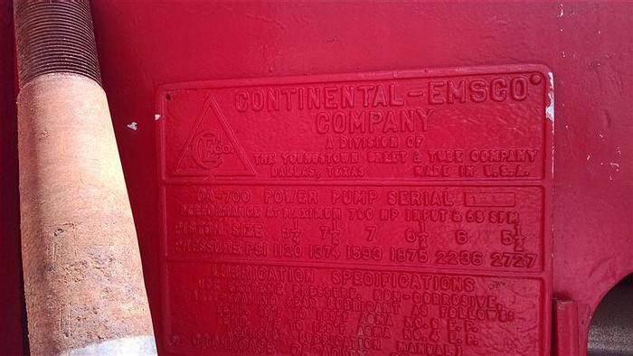 Used 0 Emsco D700 Duplex Pump