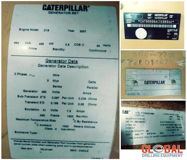 Used Item 0913 – Generator House (2007) Caterpillar Generator Set – KW910