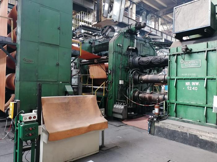 Used Comerio Ercole 2300mm wide 4 roll inverted L Calender
