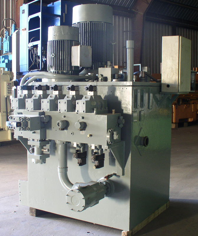 Used 90 hp Rexroth Oilgear Hydraulic Unit 1,500 PSI 500 gal